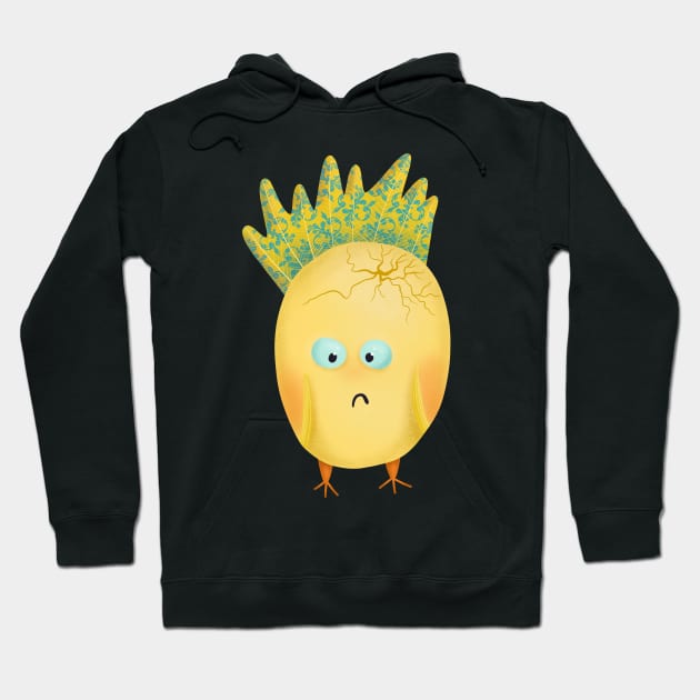 Embarrassed bird egg monster squinting Hoodie by nobelbunt